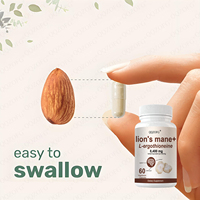 Capsules d'extrait de Hericium Erinaceus (Crinière de lion) personnalisables en gros avec marque privée OEM pour la santé cognitive