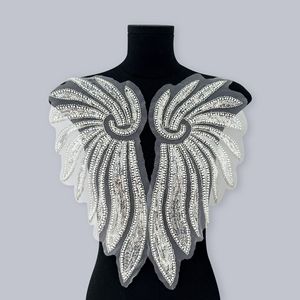Fashion Black Angel <strong>Wings</strong> Sequins <strong>Patches</strong> Sequin <strong>Wings</strong> Set for Clothing Iron-on Embroidered <strong>Patch</strong> Motif Applique DIY - Product Image 2