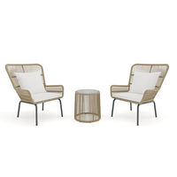 Ensemble de meubles de jardin en aluminium au design moderne, chaise longue et table d'appoint pour patio, balcon, parc, cuisine, villa