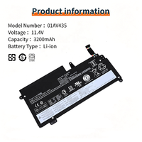 Batterie d'ordinateur portable OEM de haute qualité 01AV435 pour LENO VO SB10K97593 S2 13 SB10J78998 01AV400 01AV401 SB10J78997