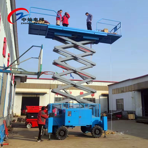 Platform Pengangkat Gunting Hidrolik Segala Medan 10m 16m Self Propelled Kapasitas Beban 300kg 500kg - Product Image 4