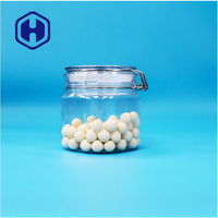 Pot en plastique transparent carré en PET sans BPA, étanche, avec couvercle à vis, qualité alimentaire, pour aliments, bonbons, collations, biscuits, vente en gros