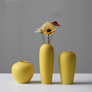 Jarrón de cerámica de flores de pie nórdico moderno Vintage <span class=keywords><strong>Simple</strong></span> con plantas artificiales para decoración del hogar - Product Image 6