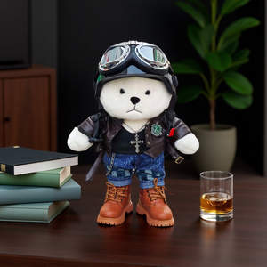 Peluche <span class=keywords><strong>Panda</strong></span> Artes Martiales, Tenue de Cowboy Western, Poupée Kung Fu Chinoise, Cadeau Créatif à thème Halloween - Product Image 3