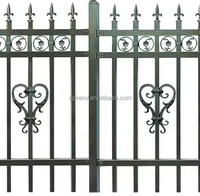 Portail de jardin robuste en acier galvanisé, portail de sécurité résidentiel personnalisé en métal pour extérieur