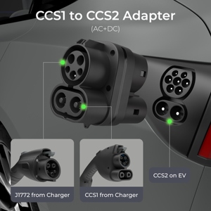 Adaptateur de charge pour véhicules électriques UNI LINK CCS1 vers CCS2, charge rapide DC 250 kW, 50A-300A, IP55 - Product Image 4