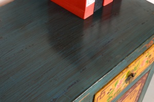 Mobile TV Credenza Antica Cinese in Legno Massello, Verniciata Eco-Compatibile, Multifunzionale per Ingresso, Cucina e Uso Alberghiero - Product Image 5