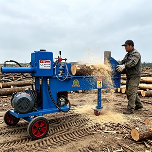 Fendeuse de bûches entièrement automatique haute puissance électrique 220V, briseur de bois <span class=keywords><strong>hydraulique</strong></span> pour usage intensif en milieu rural et agricole - Product Image 1