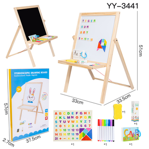Regalo Perfecto para Niños, <span class=keywords><strong>Caballete</strong></span> de Arte de Doble Cara para Niños de 4 a 8 Años, <span class=keywords><strong>Caballete</strong></span> de Madera con <span class=keywords><strong>Pizarra</strong></span> Magnética y de Tiza - Product Image 6