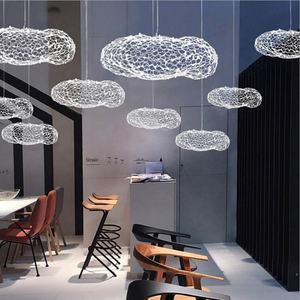 현대 크리 에이 티브 미니멀리스트 그물 케이지 매달려 천장 펜던트 램프 led 식당 황금 주방 펜던트 조명 - Product Image 4