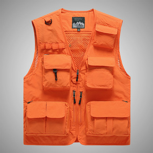 Chaleco de bolsillo de carga de alta calidad, chalecos y chaquetas sin mangas para hombre, chaqueta utilitaria personalizada - Product Image 3