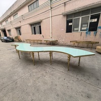 Table de mariage en acier inoxydable en forme de S, idéale pour événements, vente chaude à Foshan