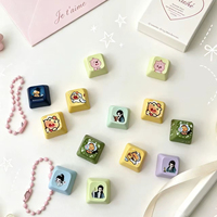 Porte-clés Fidget Keycap à motif personnalisé – Personnalisez votre propre image – Divers styles de base disponibles – 1/2/3/4/9 touches et LED disponibles