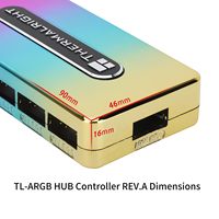 Hub pour ventilateurs Thermalright ARGB en gros, 10 ports, contrôleur 3 broches 5 V, compatible avec jusqu'à 10 ventilateurs