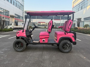 Carrello da Golf Elettrico Rosa 4000W 5000W con Schermo Carplay 14'', Pneumatici da Spiaggia <span class=keywords><strong>e</strong></span> Luci Ambientali Colorate per Campi da Golf - Product Image 2