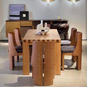Mesa de comedor de madera maciza de diseño moderno para uso individual en el hogar y el <span class=keywords><strong>hotel</strong></span> Silla de madera maciza pura para sala de estar y estudio - Product Image 2