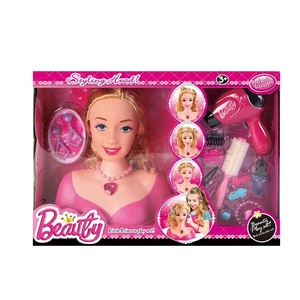 Ensemble de beauté personnalisé, jouet de coiffure, poupée en plastique, maquillage de mode, tête de poupée, jouet pour fille - Product Image 1