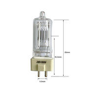 Lampe à filament de tungstène à quartz Shandong, directement de l'usine, GY9.5 650W, ampoule pour projecteur de bateau, éclairage de scène et photographie