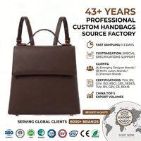 Sac à dos en cuir PU marron chocolat, élégant, avec fermeture à rabat, chic et tendance pour femme, sac de voyage à bandoulière, personnalisable OEM