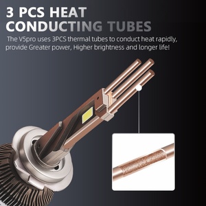 Sanvi V5PRO 180w Smart App Control Ai Car Led Light Tri Color Temperature H1 H11 H4 Led Bombillos Lamp H7 Led Headlight Bulb - Product Image 5