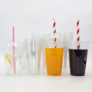 प्लास्टिक कप ढक्कन 5 6 7 8 9 10 12 14 15 16 20 24 32 ऑउंस साफ़ प्लास्टिक कप 16 ऑउंस प्लास्टिक कप