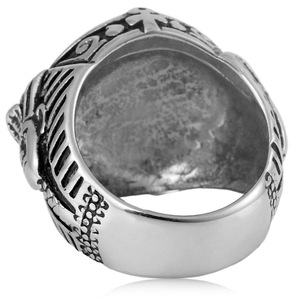yunnique Men's Egyptian Eye <b>Ring</b> <b>Titanium</b> Steel Geometric Design Fashion Jewelry Gift - Product Image 3