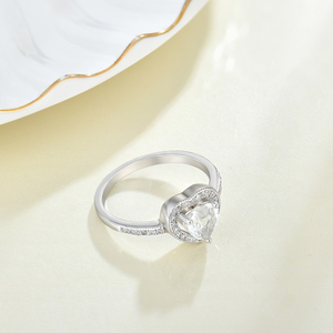 YILUN lujo corazón Micro-Pave banda romántica plata esterlina anillo <span class=keywords><strong>de</strong></span> compromiso nupcial con CZ Halo para <span class=keywords><strong>boda</strong></span> - Product Image 5