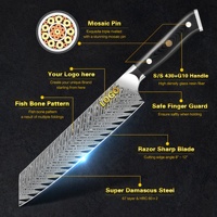 Full-Tang G10 Poignée 8 pouces Japonais 67 couches Acier Damas Master Chef Couteaux Gyuto Kiritsuke Couteau avec noyau vg10