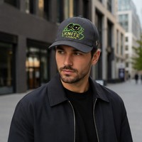 Gorra de Papá Estructurada de 6 Paneles con Logotipo Personalizado Bordado en 3D, 100% Algodón, Diseño de Hoja, Alta Calidad, Estilo Urbano, Venta al por Mayor Directa de Fábrica