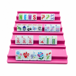 Set Mahjong Americano di Lusso Hampton Pearl Blue, Tessere in Melamina e Metallo da 1,42 Pollici, 160 Pezzi, Incisione su Due Lati, Tema Playful Beach Club - Product Image 2