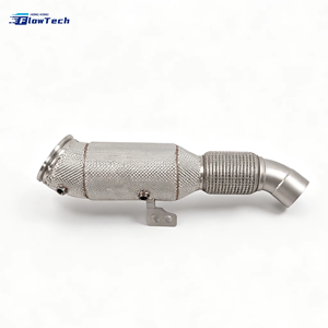 ท่อดาวน์ไปป์สแตนเลส T304 แบบไหลสูง พร้อมแผ่นกันความร้อน สำหรับ BMW B58 3.0T - Product Image 4
