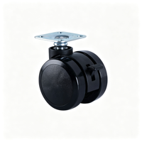 Roue pivotante en nylon de style moderne avec tige filetée et frein, capacité de charge 35-45 kg, silencieuse et durable pour armoires, salon et salle à manger