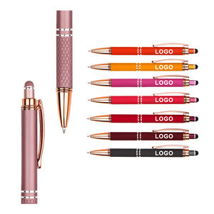 Bolígrafo de Metal de Alta Calidad con Punta Táctil para Pantallas, con Logotipo Personalizado Universal y Cuerpo Colorido - Product Image 1