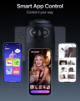 Appareil de masturbation masculin à succion avec contrôle par application AI, stimulateur de poche pour hommes avec support pour téléphone portable
