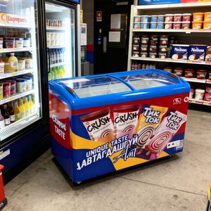 Vitrine de présentation de crème glacée en verre trempé, congélateurs de supermarché, <span class=keywords><strong>congélateur</strong></span> horizontal - Product Image 4