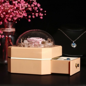 Best Seller Preserved Rose with Necklace Drawer Eternal Roses for <b>Valentines</b> Mothers Day Gift Preserved Flowers Jewelry <b>Box</b> - Product Image 5