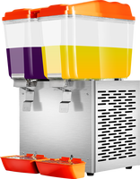 Distributeur de jus commercial YinShuo en acier inoxydable, machine à granita et boissons froides à 2 robinets