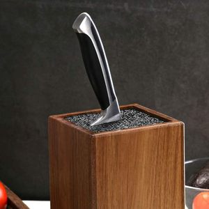 Porte-couteaux multifonctionnel écologique en bois d'acacia moderne avec poils pour accessoires <span class=keywords><strong>de</strong></span> cuisine à domicile - Product Image 2