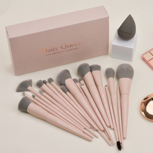 DailyQueen Morph 19 Pcs Pink Vegan Synthetic Hair Paint Makeup Brushes Custom Logo High Quality Bling Foundation Concealer - Product Image 1