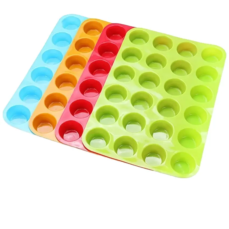 DIY Silicone 24 Holes Mini Muffin Cup Cake Molds Chocolate Soap Fondant Cookies Cupcake Tray Mould Cake Stand Bakeware Tools