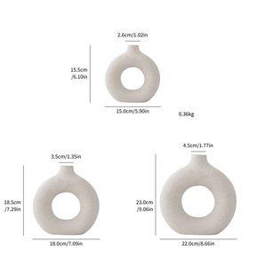 <span class=keywords><strong>Vase</strong></span> en céramique simple, vintage, nordique, moderne, <span class=keywords><strong>avec</strong></span> <span class=keywords><strong>fleurs</strong></span> <span class=keywords><strong>artificielles</strong></span> pour la décoration de la maison - Product Image 2