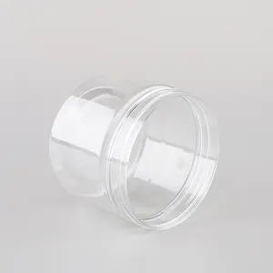 250ml Clear Plastic Cosmetic Jar With Transparent Lids For Skin Care Cream Storage Wholesale Price