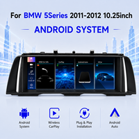 Système multimédia automobile Android 10,25 pouces avec CarPlay sans fil Android Auto pour BMW Série 5 F10 F18 2011-2017 Écran tactile IPS KTM