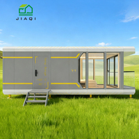 Maisons intelligentes amovibles, maison préfabriquée en capsule, capsule spatiale modulaire avec salle de bain, véranda, commande vocale IA, mini-maisons, villas