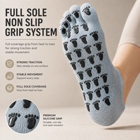 Chaussettes de yoga d'été personnalisées à cinq doigts pour le Pilates, chaussettes de sport et de fitness en coton à doigts séparés