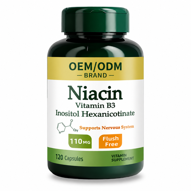 Shecome Niacin Vitamin B3 Supplement Natural Antioxidant Circulation Brain Health Support 120 Capsules
