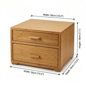 Organisateur de dosettes à café en bambou à 2 niveaux grande capacité, support de machine à double tiroir, capacité de 60+ dosettes <span class=keywords><strong>Nespresso</strong></span> - Product Image 3
