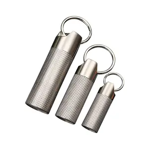Porte-clés en aluminium Boîte à pilules de médicaments. Étui à pilules de  mini-voyage portable imper