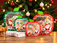 Sachet d'emballage transparent personnalisé avec logo pour bonbons, thermoscellable, qualité alimentaire, pour fêtes et festivals