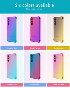 Per il caso di <span class=keywords><strong>Samsung</strong></span> A55, le donne carine ragazze chiaro colore gradiente ammortizzante morbido TPU <span class=keywords><strong>Cover</strong></span> del telefono per <span class=keywords><strong>Samsung</strong></span> <span class=keywords><strong>Galaxy</strong></span> A55 5G - Product Image 2
